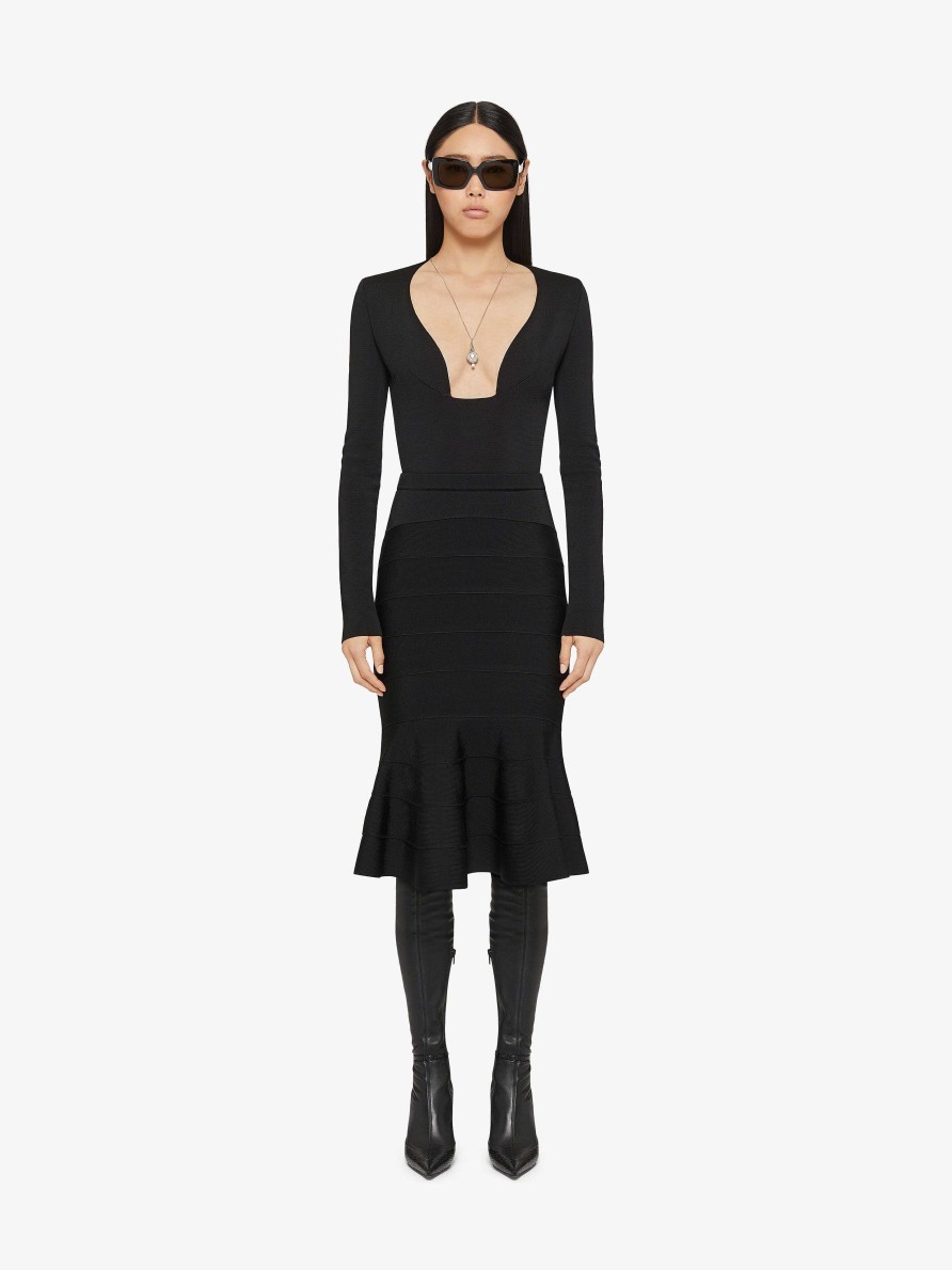 Women Givenchy Skirts | Skirt In Knit Black