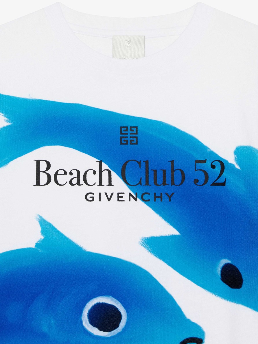 Men Givenchy Boy (4 To 12 Years) | T-Shirt In Cotton With Givenchy Fish Print White