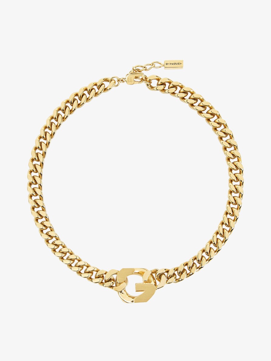 Women Givenchy Jewelry | G Chain Necklace In Metal Golden Yellow