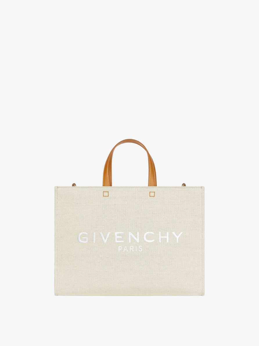 Women Givenchy G-Tote | Medium G-Tote Shopping Bag In Canvas Natural Beige