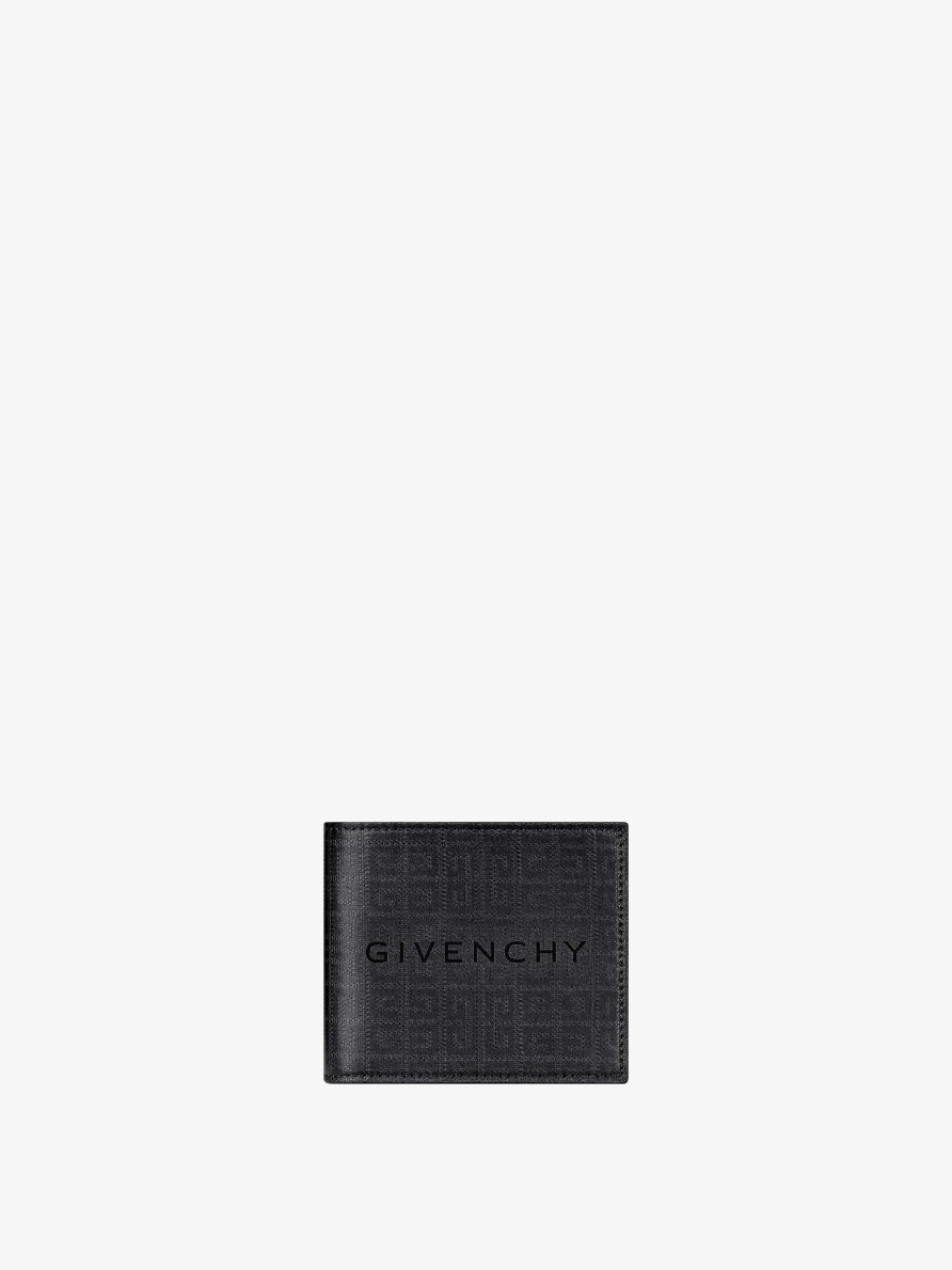 Men Givenchy Small Leather Goods | Givenchy Wallet In 4G Nylon Black