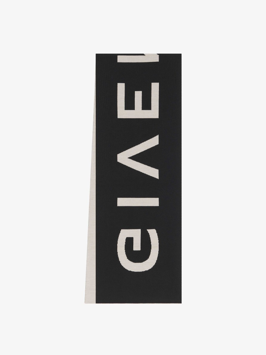 Men Givenchy Scarves & Ties | Givenchy Scarf In Wool Clay