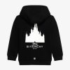 Men Givenchy Boy (4 To 12 Years) | Oswald Hoodie In Fleece Black