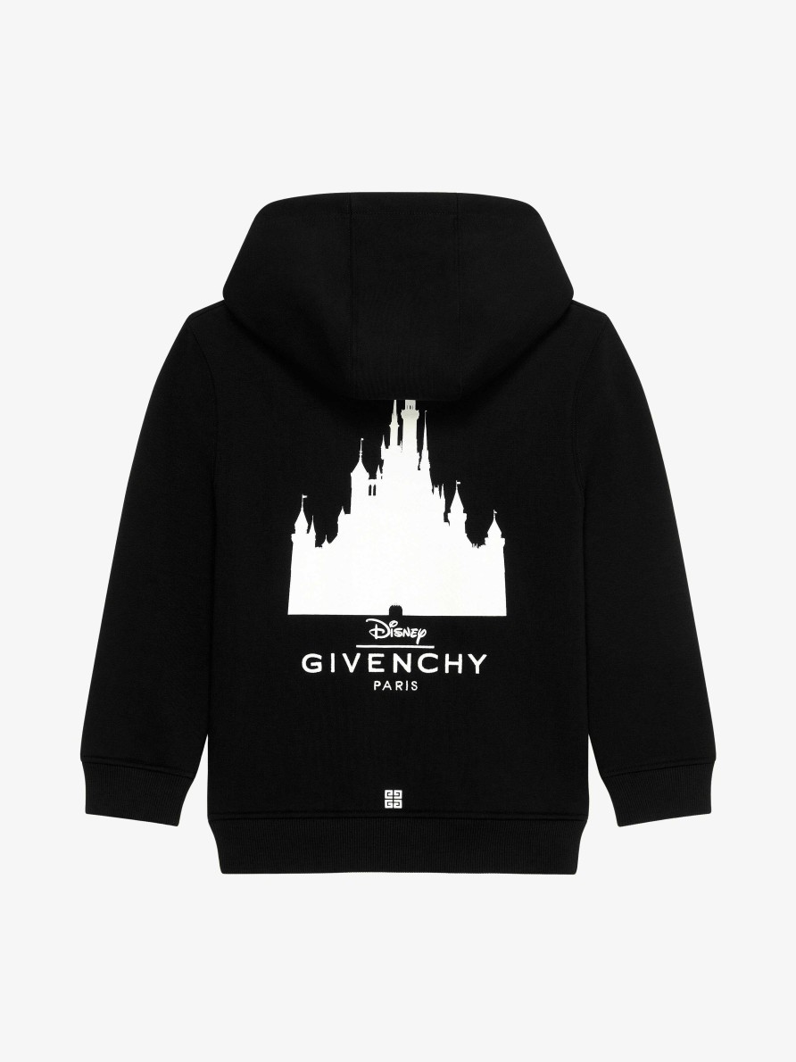 Men Givenchy Boy (4 To 12 Years) | Oswald Hoodie In Fleece Black