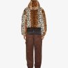 Men Givenchy Outerwear & Blousons | Cropped Hooded Bomber Jacket In Faux Fur With Pocket Beige/Brown