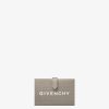 Women Givenchy Small Leather Goods | G-Cut Wallet In 4G Leather Stone Grey