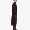 Men Givenchy Jackets & Coats | Long Oversized Double Breasted Coat In Wool Dark Purple