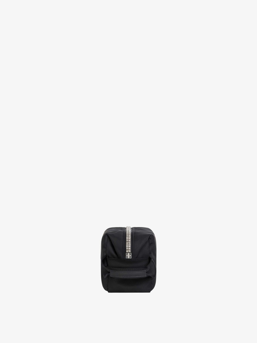 Men Givenchy Small Leather Goods | G-Zip Toilet Pouch In Nylon Black