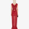 Women Givenchy Dresses | Evening Dress In Organza With Bows Red Cherry