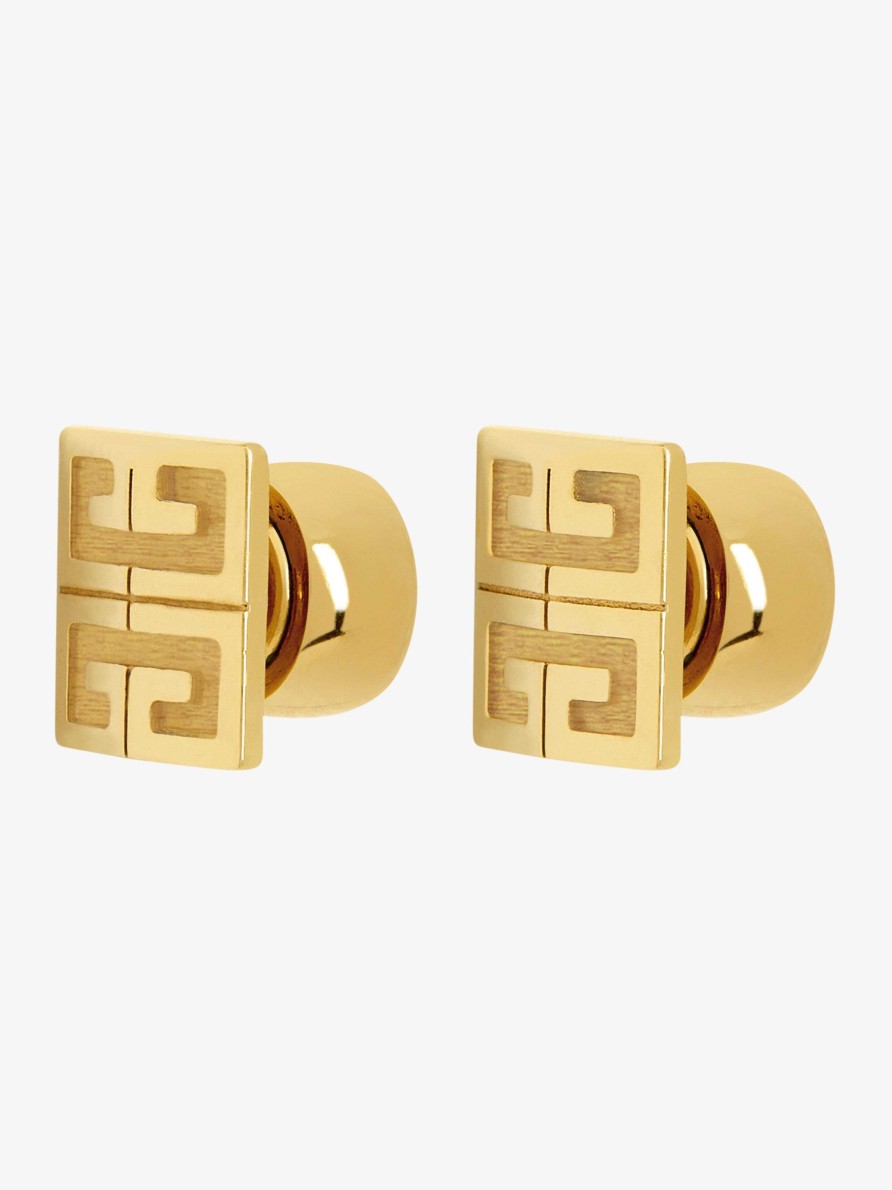 Women Givenchy Jewelry | 4G Earrings In Metal Golden Yellow