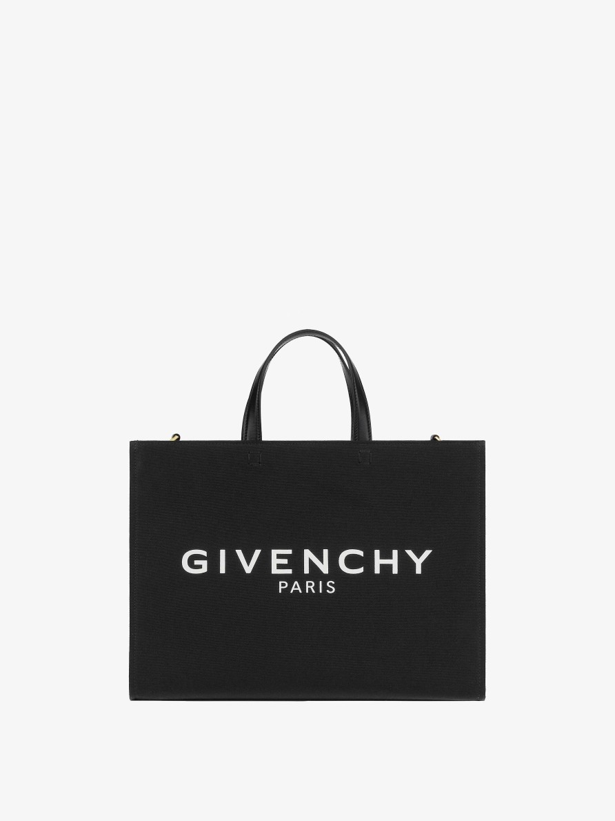 Women Givenchy G-Tote | Medium G-Tote Shopping Bag In Canvas Black