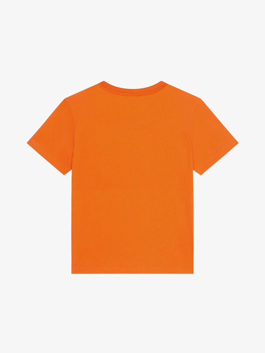 Men Givenchy Boy (4 To 12 Years) | Givenchy College T-Shirt In Cotton Orange