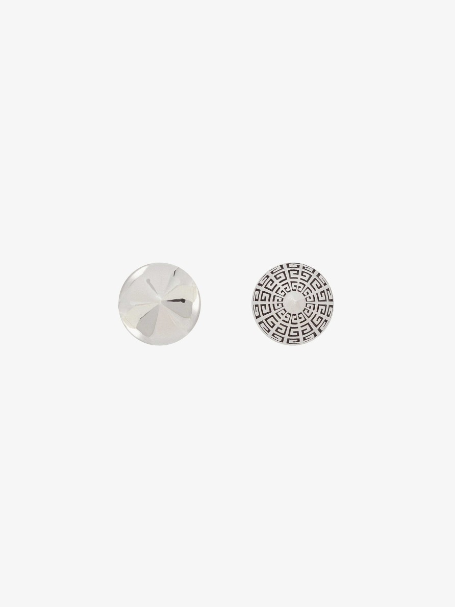 Men Givenchy Jewelry | G Stud Earrings In Metal Silvery