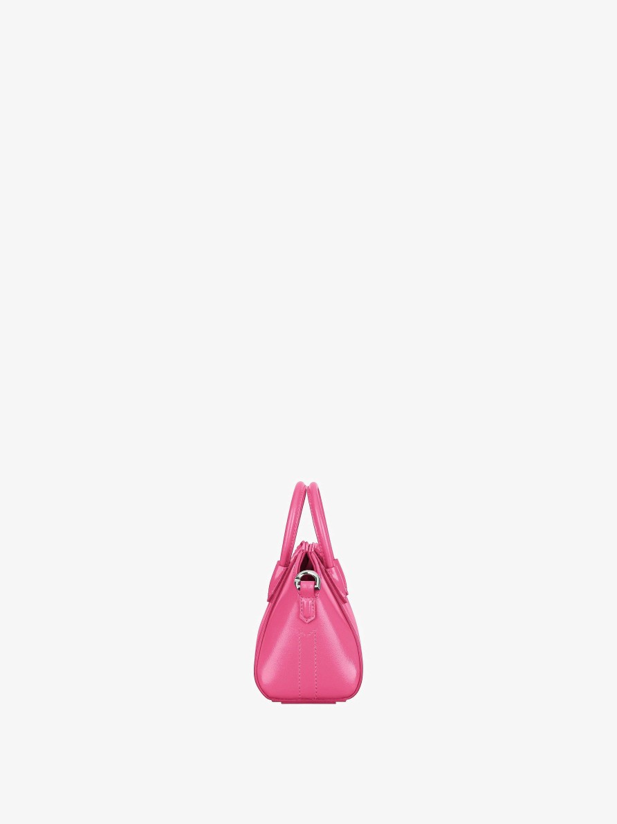 Women Givenchy Antigona | Micro Antigona Bag In Box Leather Neon Pink