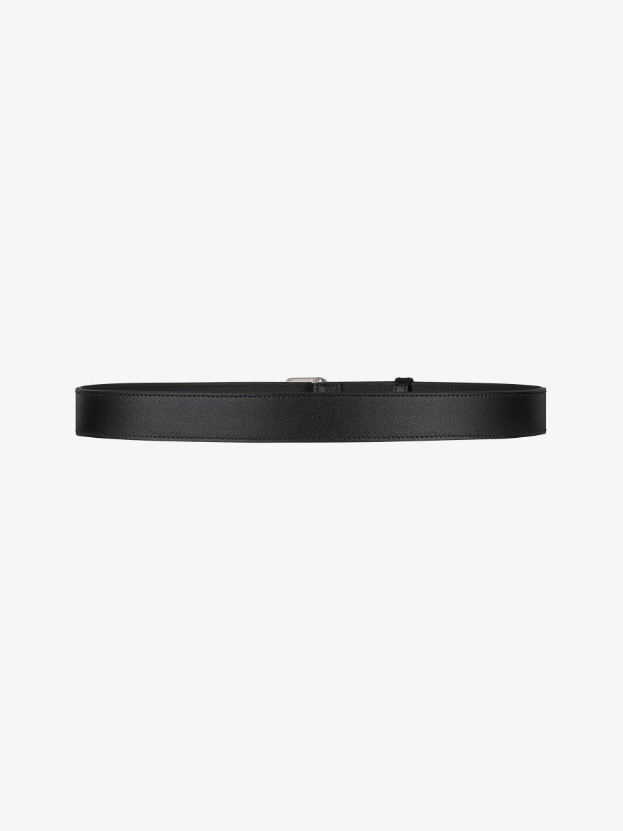 Women Givenchy Belts | Belt In Leather With G-Chain Buckle Black