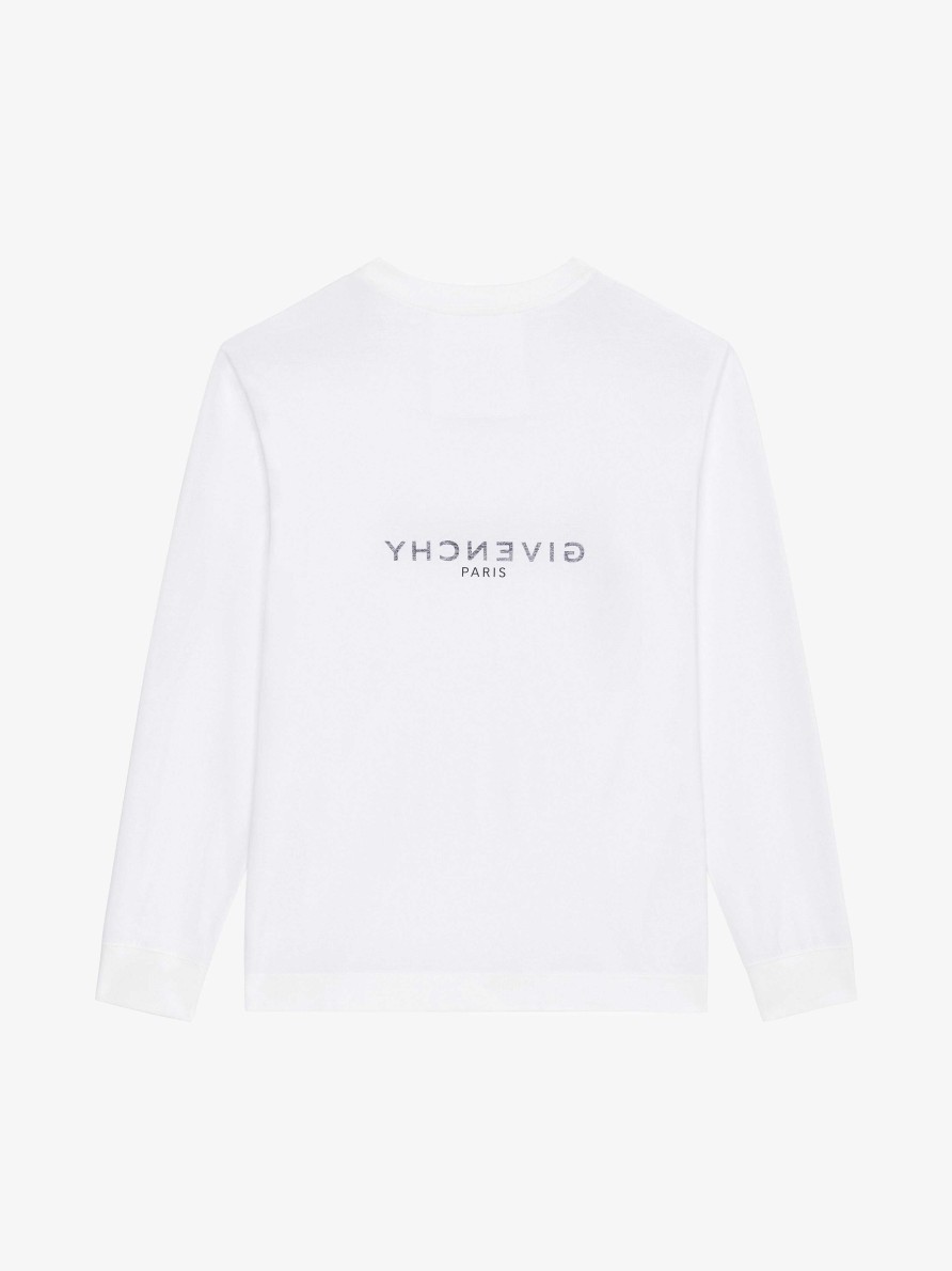 Men Givenchy T-Shirts | T-Shirt In Givenchy Reverse Jersey White