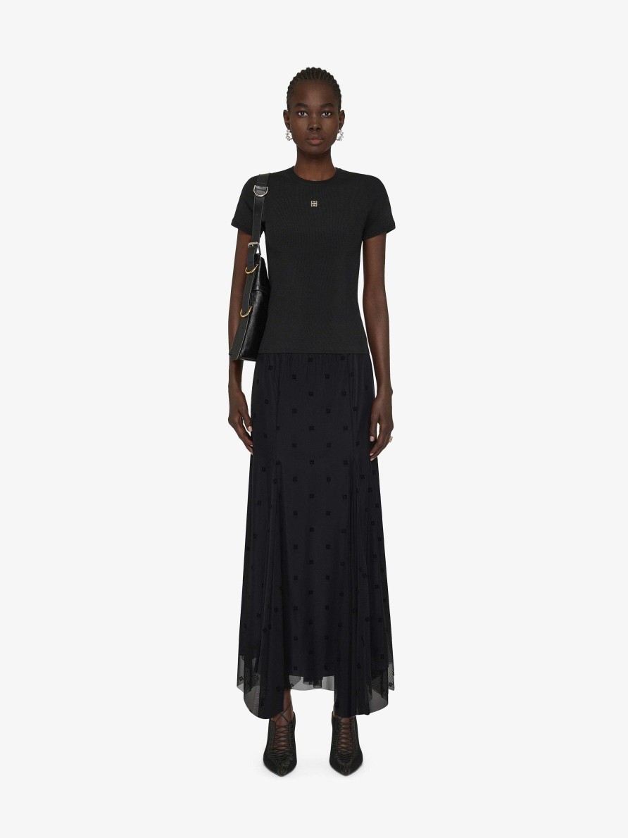 Women Givenchy Skirts | Asymmetrical Skirt In 4G Tulle Black