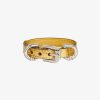 Women Givenchy Jewelry | Voyou Bracelet In Laminated Leather And Metal Golden