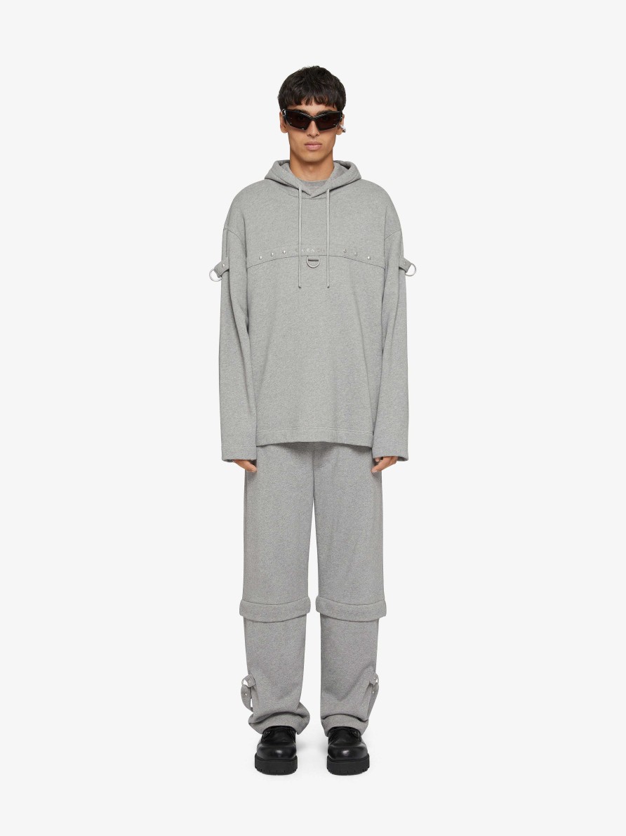 Men Givenchy Pants | Two In One Detachable Pants In Jersey With Suspenders Light Grey Melange