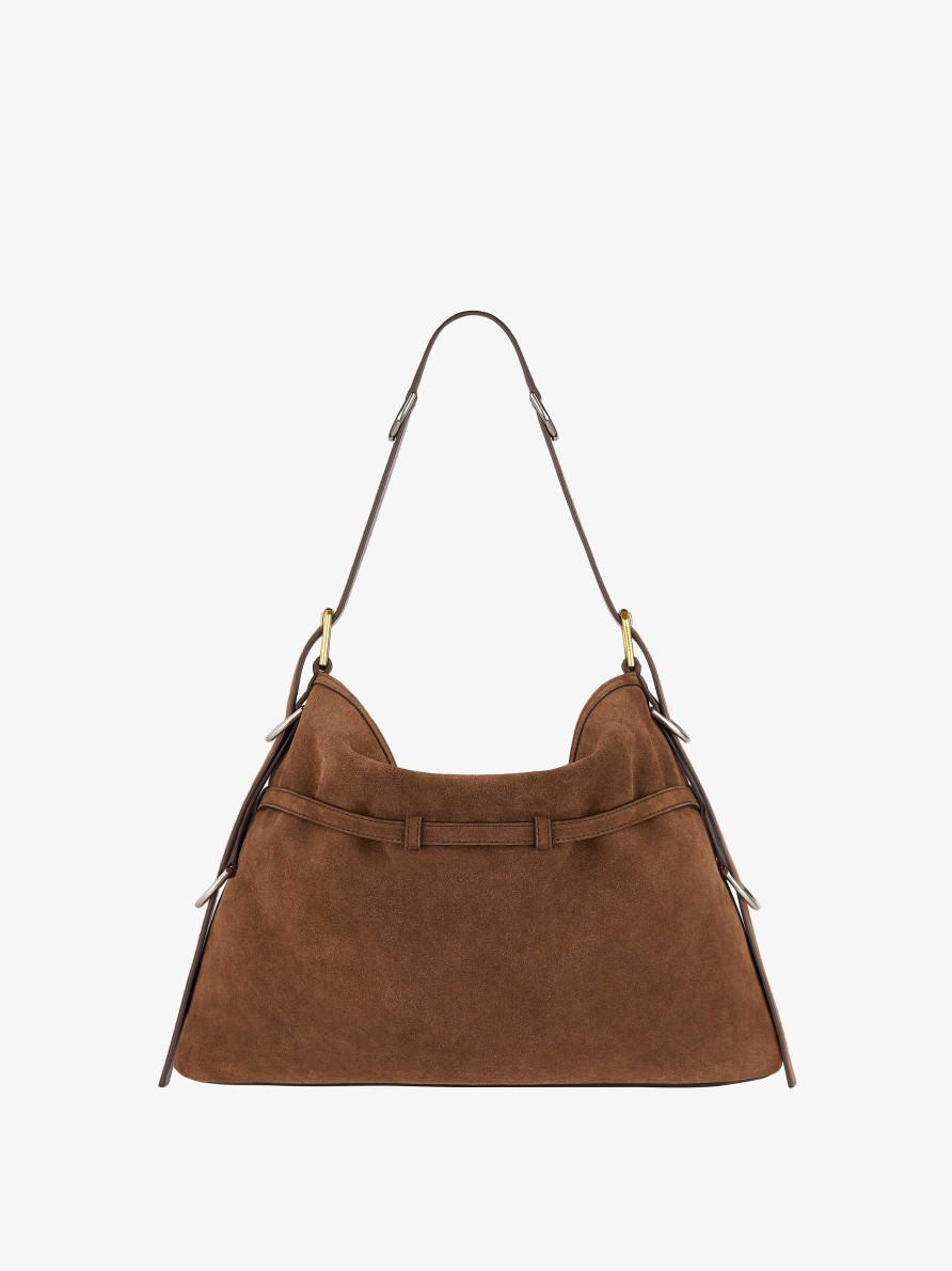 Women Givenchy Voyou | Medium Voyou Bag In Suede Walnut Brown