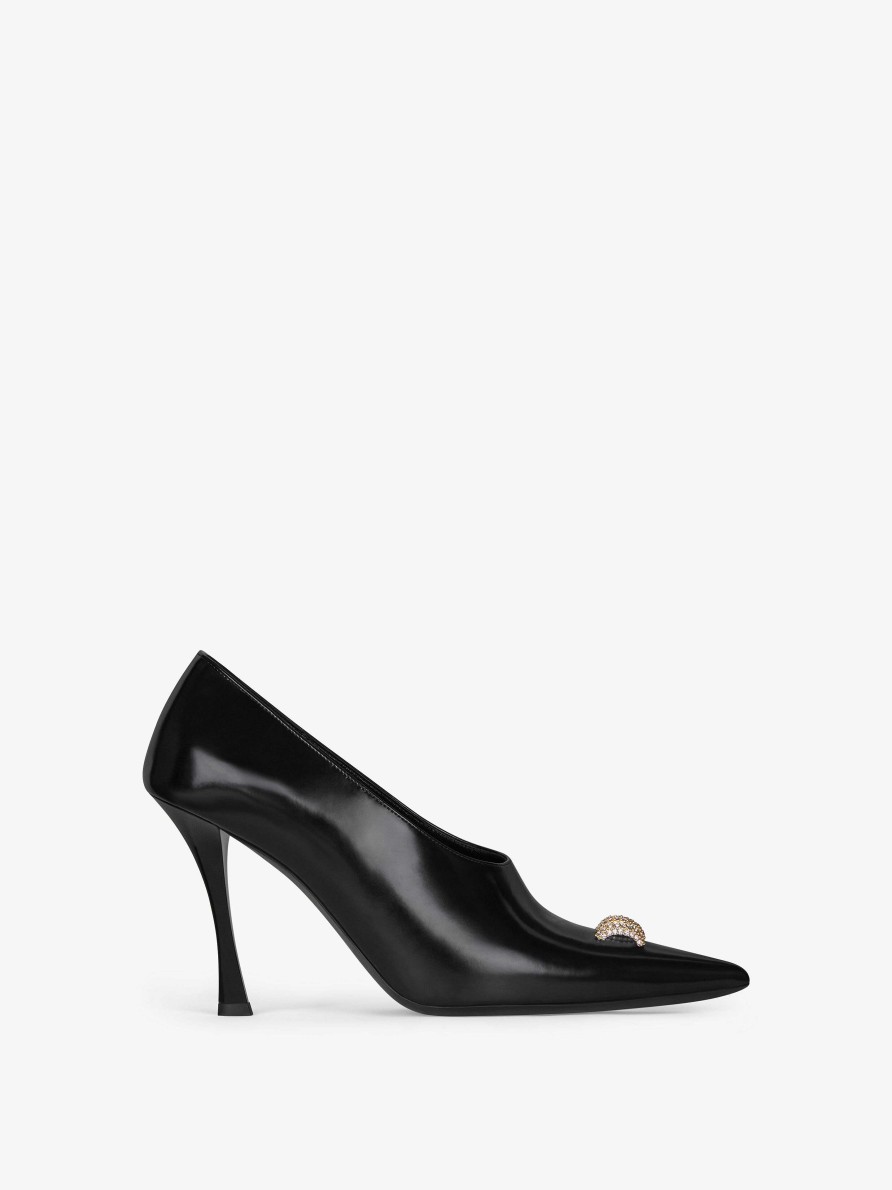 Women Givenchy Heels | Show Pumps In Leather With Crystals Black