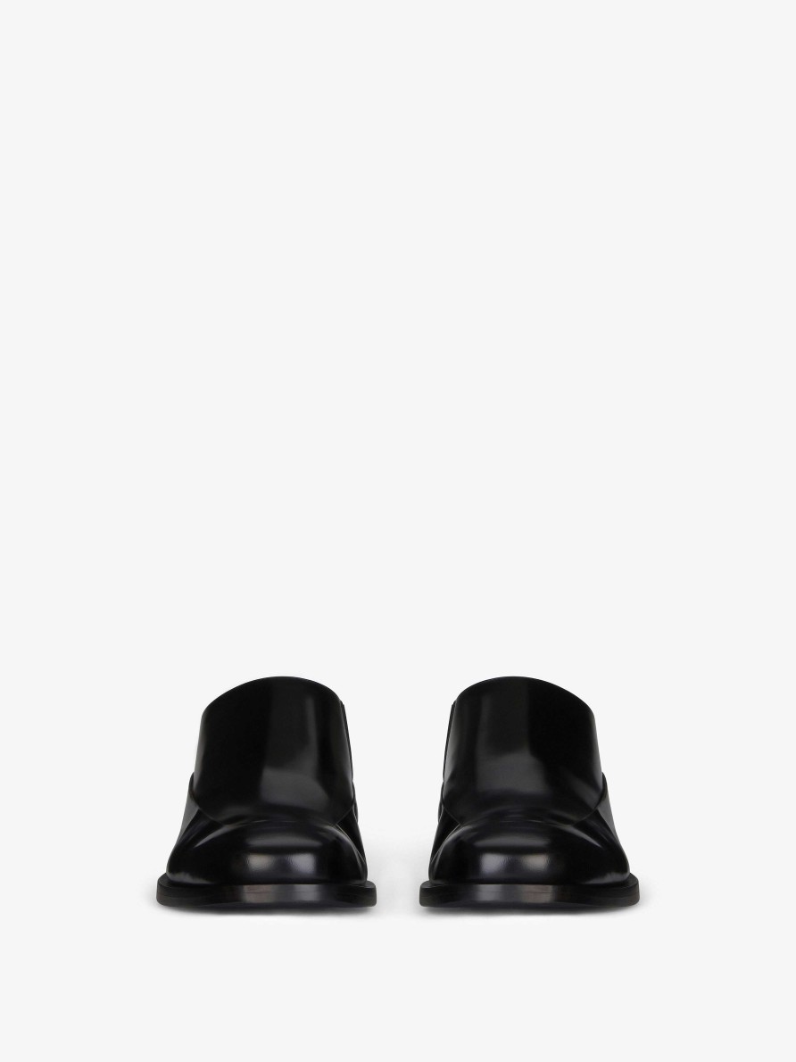 Men Givenchy Boots & Derbies | Squared Derbies In Leather Black