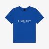 Men Givenchy Boy (4 To 12 Years) | T-Shirt In Printed Jersey Royal Blue