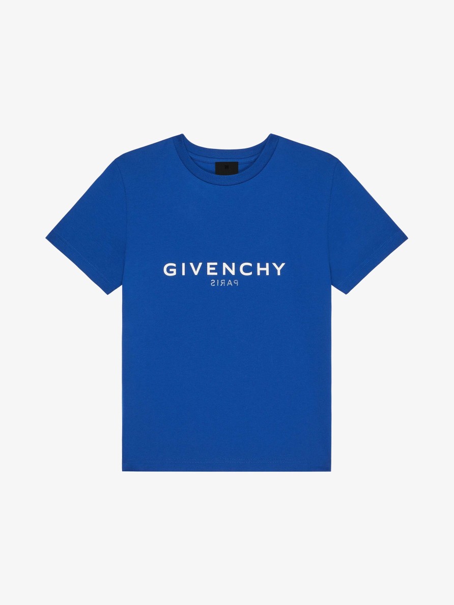 Men Givenchy Boy (4 To 12 Years) | T-Shirt In Printed Jersey Royal Blue