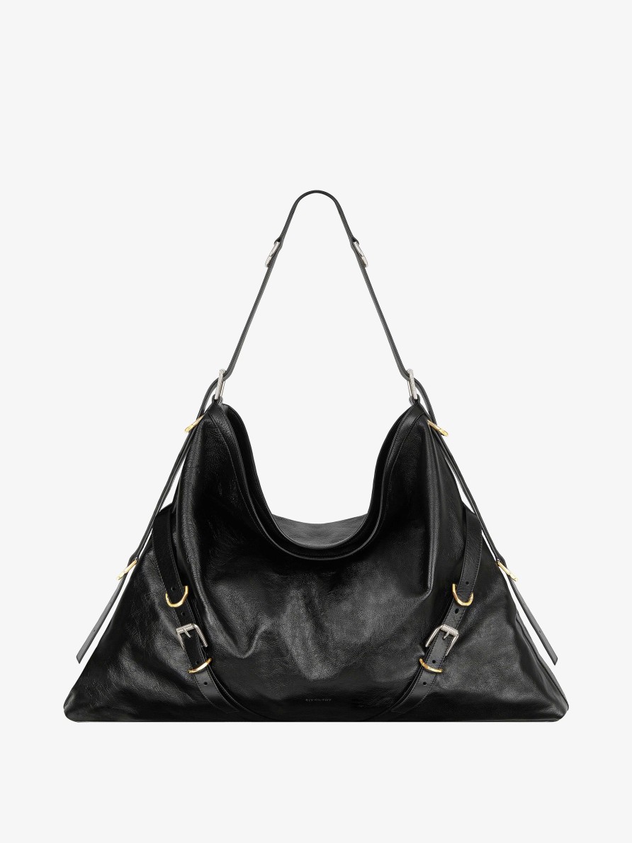 Women Givenchy Voyou | Large Voyou Bag In Leather Black