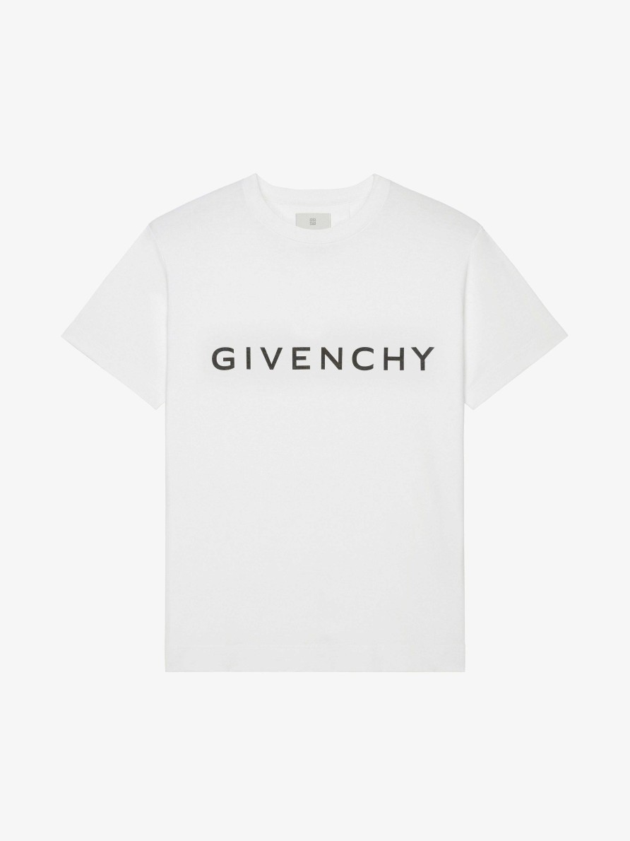 Men Givenchy T-Shirts | Givenchy Archetype Oversized T-Shirt In Cotton White