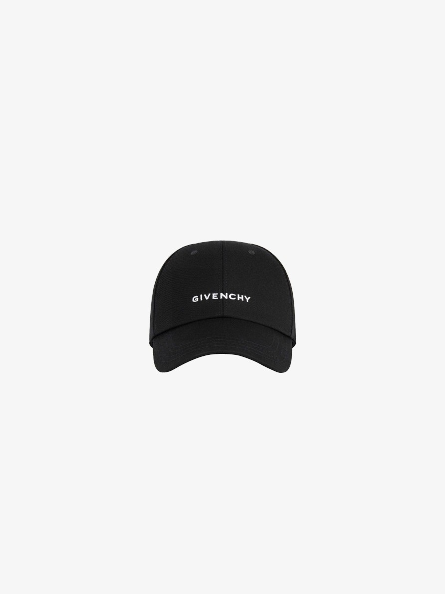 Women Givenchy Other Accessories | Givenchy Embroidered Cap In Twill Black