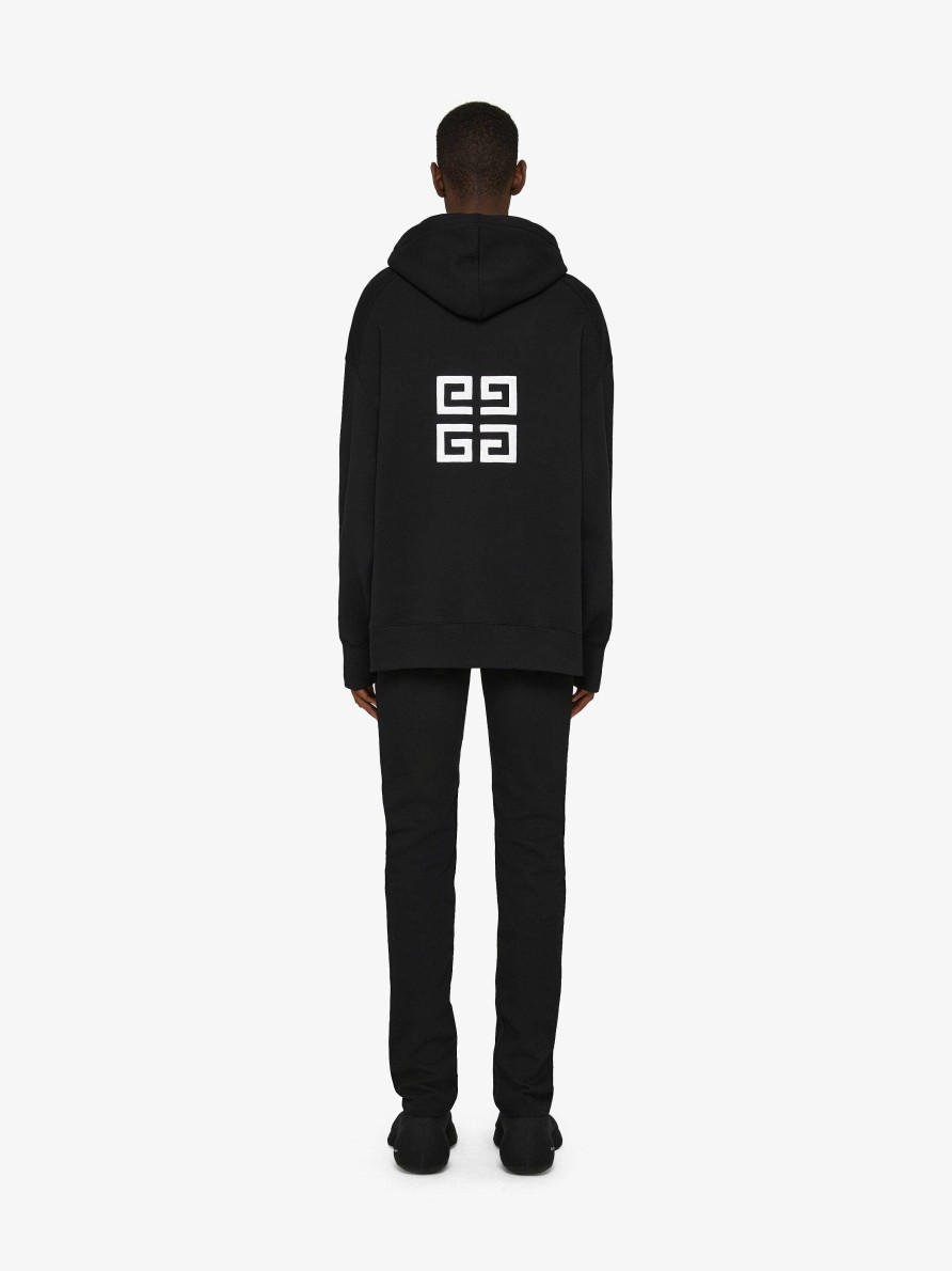 Men Givenchy Sweatshirts & Hoodies | Givenchy 4G Hoodie In Fleece Black