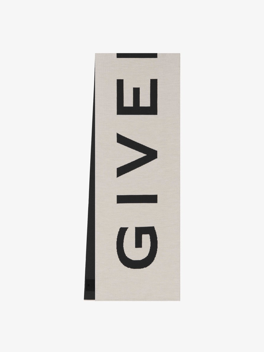 Men Givenchy Scarves & Ties | Givenchy Scarf In Wool Clay