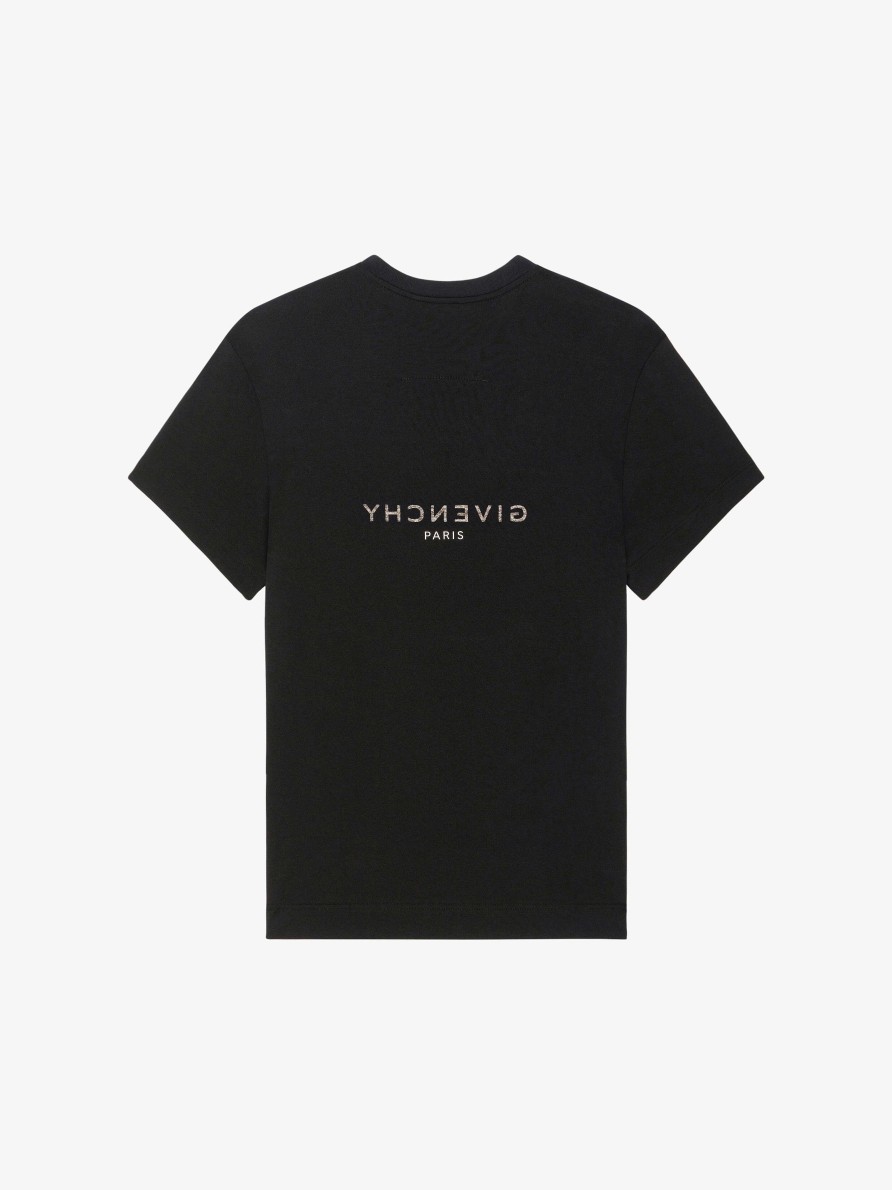 Women Givenchy T-Shirts | Givenchy Reverse T-Shirt In Cotton Black