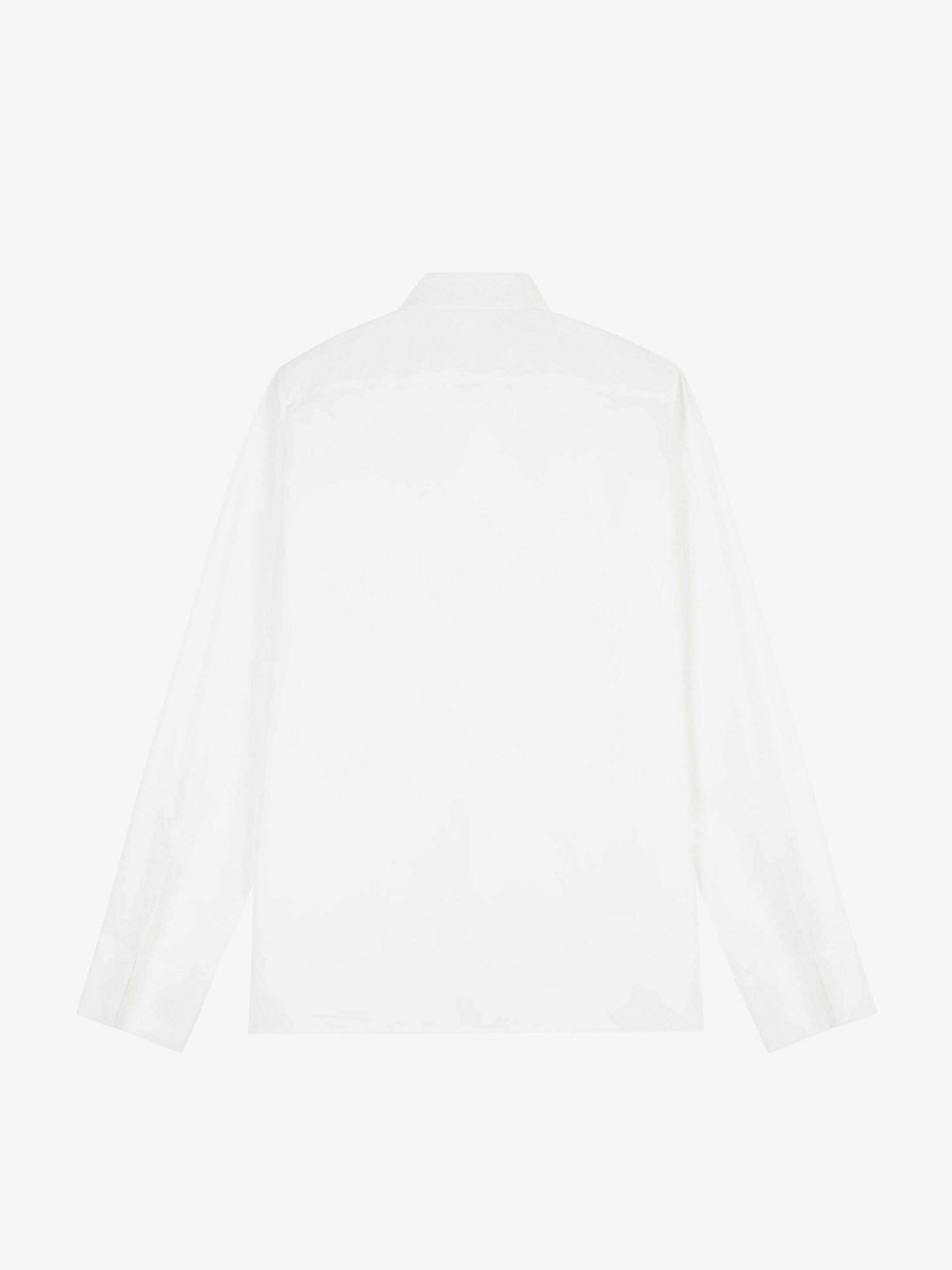 Men Givenchy Shirts | Shirt In Poplin With Collar Details White