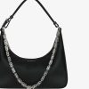 Women Givenchy Shoulder Bags | Small Moon Cut Out Bag In Leather With Chain Black