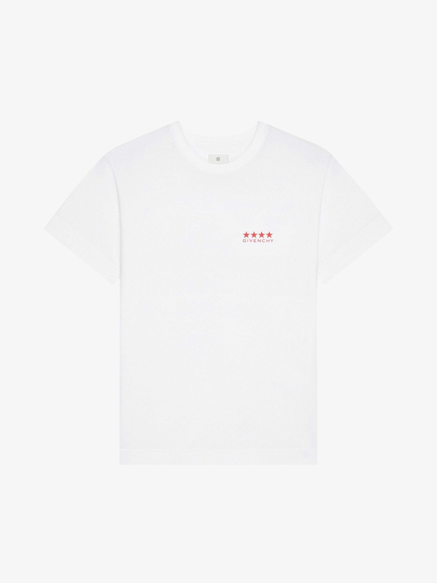 Men Givenchy T-Shirts | 4G T-Shirt In Cotton White