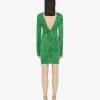 Women Givenchy Dresses | Dress In Lurex With Floral Jacquard Absynthe Green