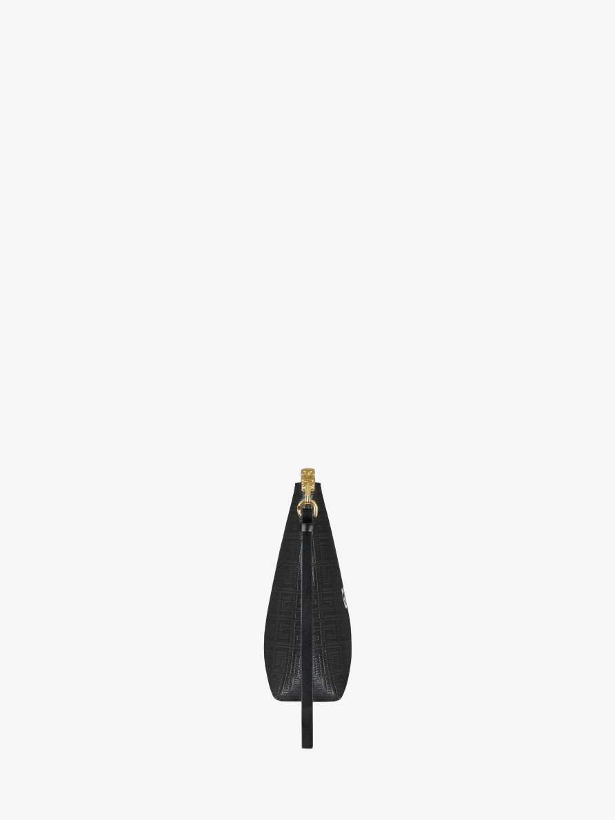 Women Givenchy Small Leather Goods | Givenchy Travel Pouch In 4G Coated Canvas Black