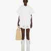 Women Givenchy Tops & Shirts | Poncho In 4G Cotton Towelling Jacquard White