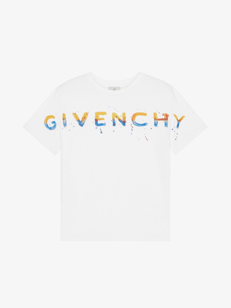 Men Givenchy Boy (4 To 12 Years) | T-Shirt In Printed Jersey White