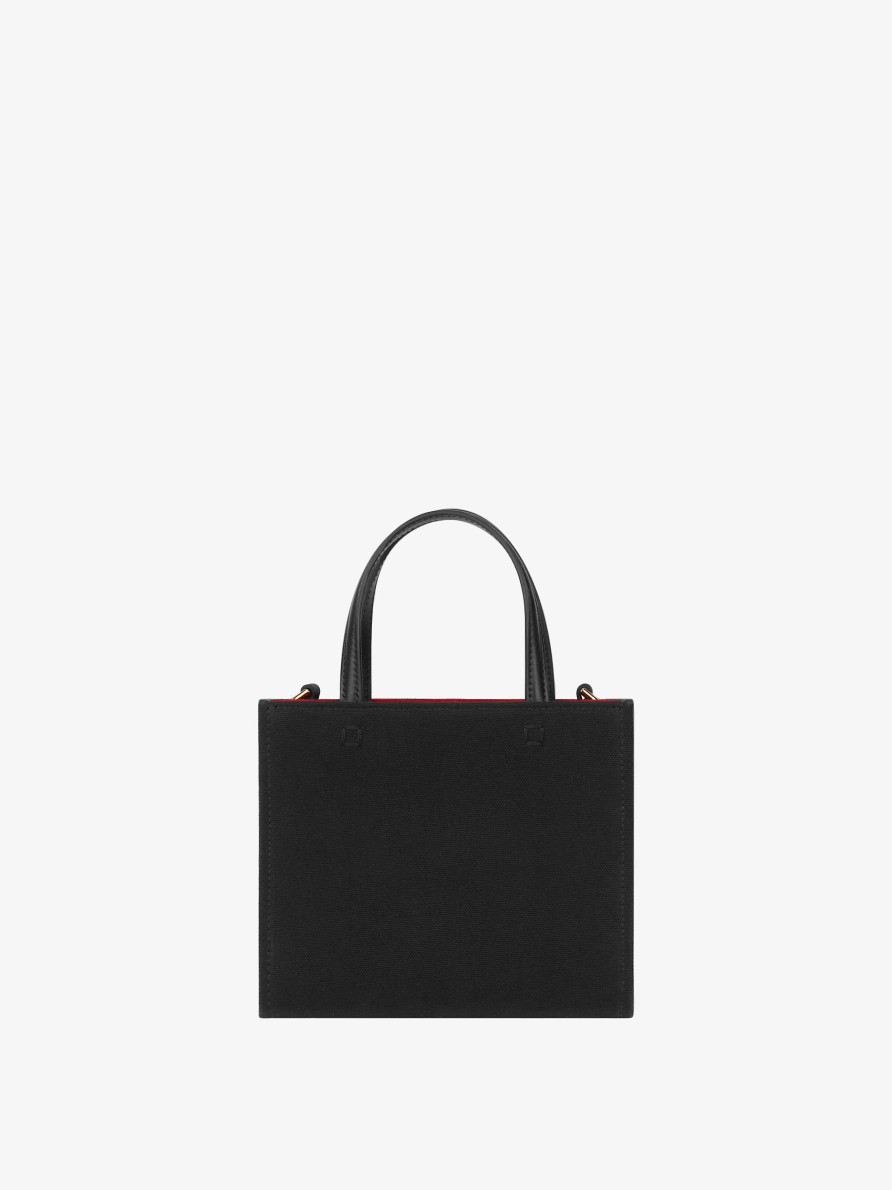 Women Givenchy G-Tote | Mini G-Tote Shopping Bag In Canvas Black