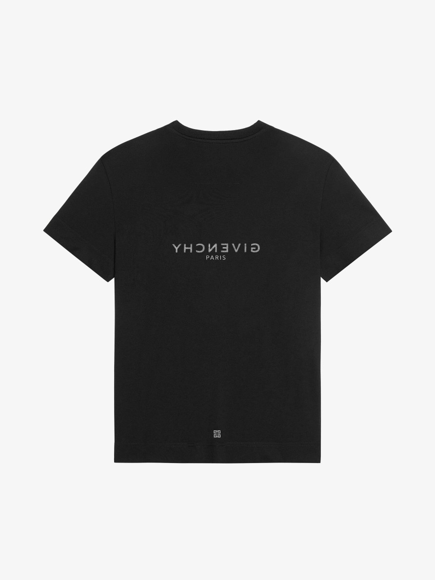 Men Givenchy T-Shirts | Givenchy Reverse Oversized T-Shirt In Cotton Black