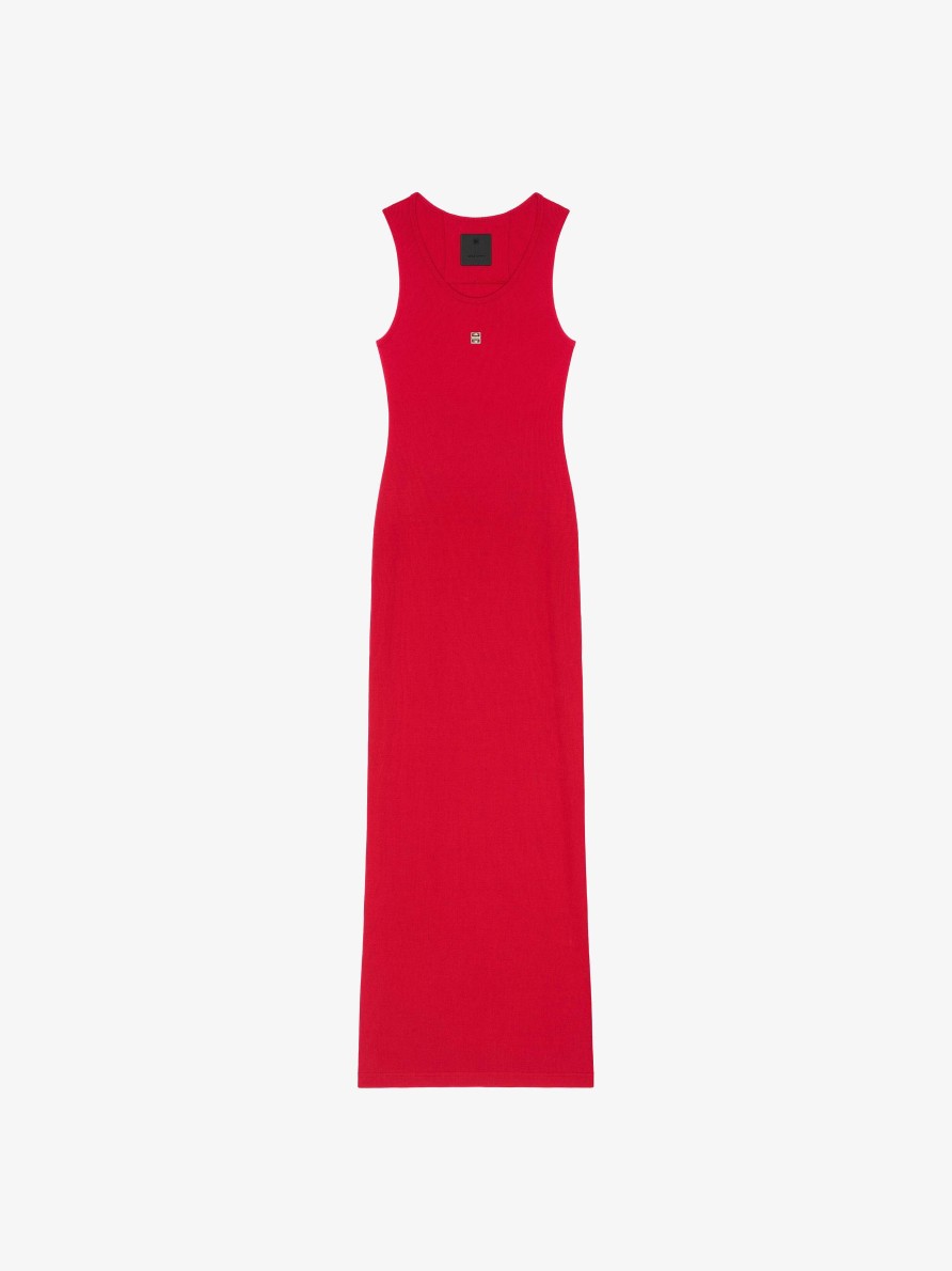 Women Givenchy Dresses | Tank Dress In Knit Vermillon