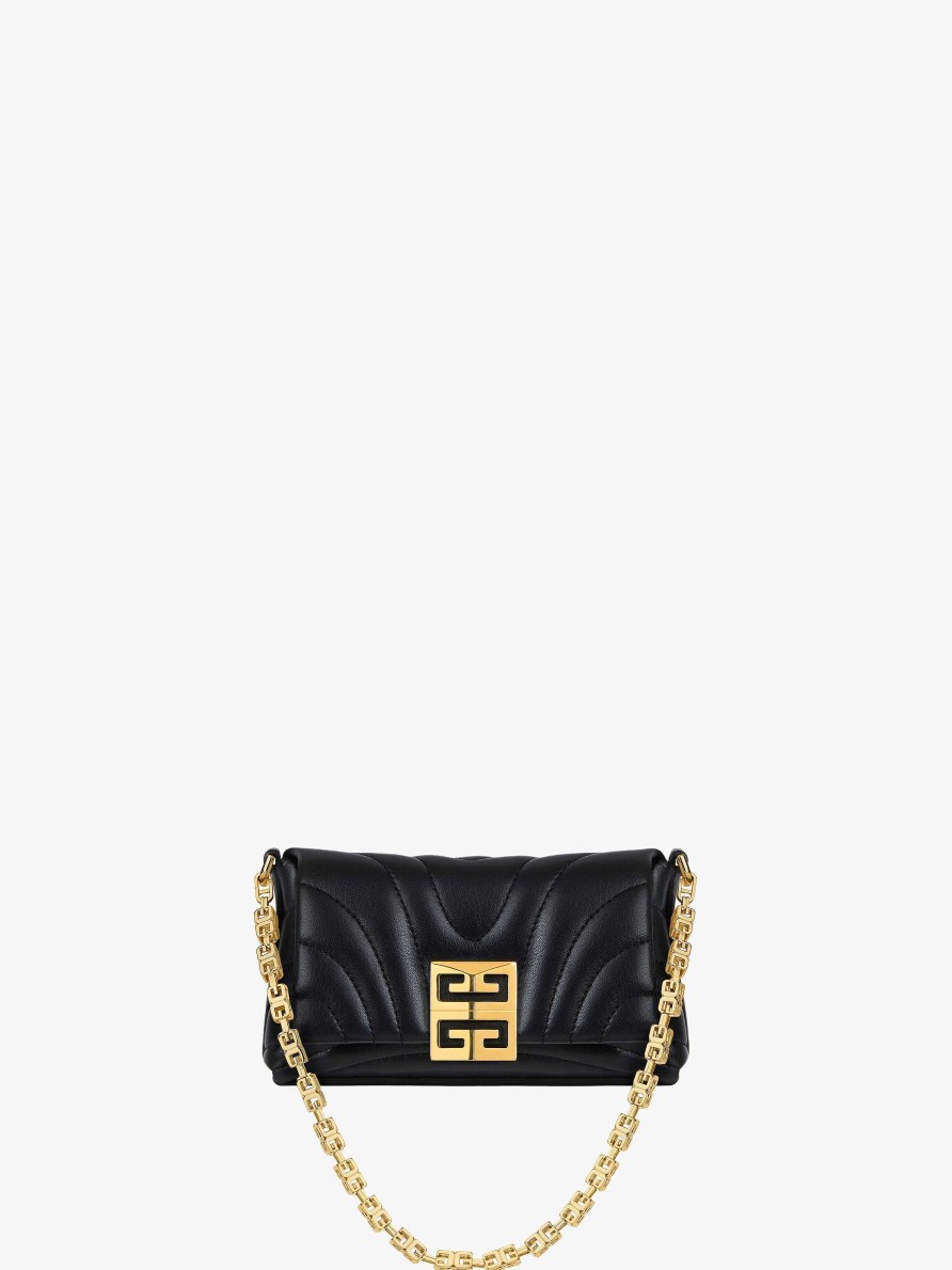 Women Givenchy 4G | Micro 4G Soft Bag In Quilted Leather Black