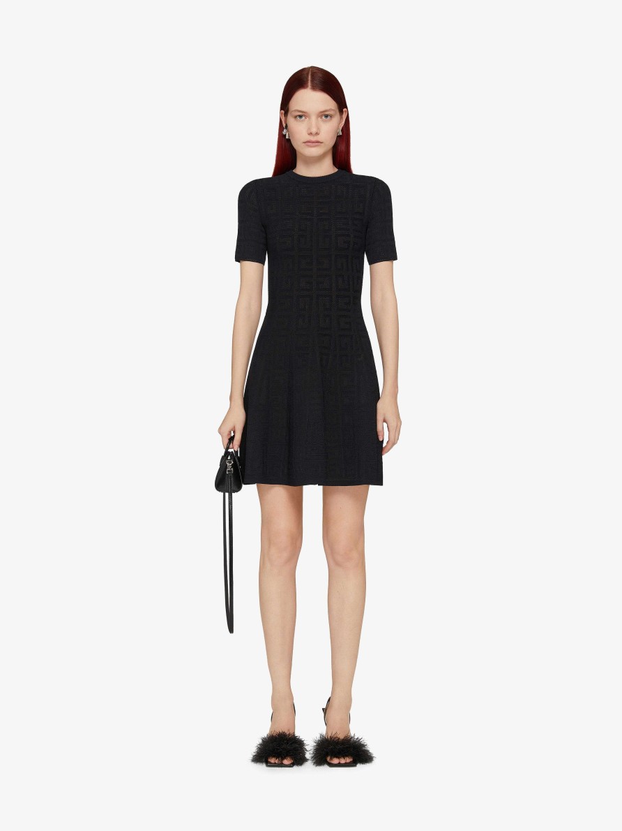 Women Givenchy Dresses | Dress In 4G Jacquard Black