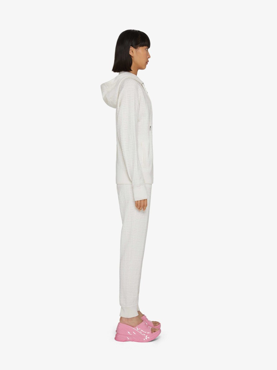 Women Givenchy Pants | Slim Fit Jogger Pants In 4G Cashmere Ivory