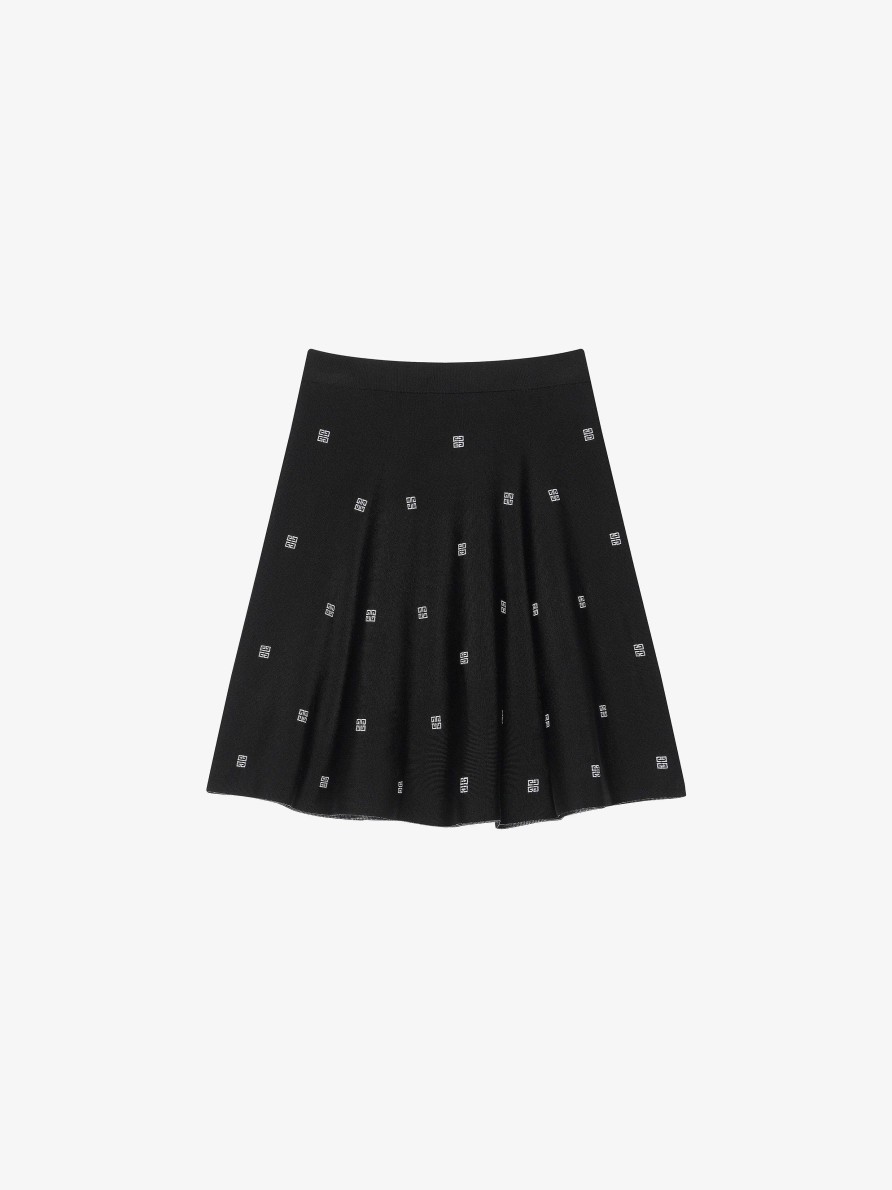 Women Givenchy Skirts | Skirt In 4G Knit Black