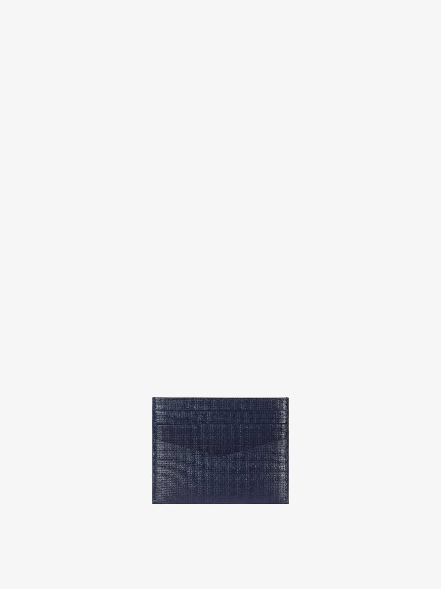 Men Givenchy Small Leather Goods | Card Holder In 4G Classic Leather Navy/Black