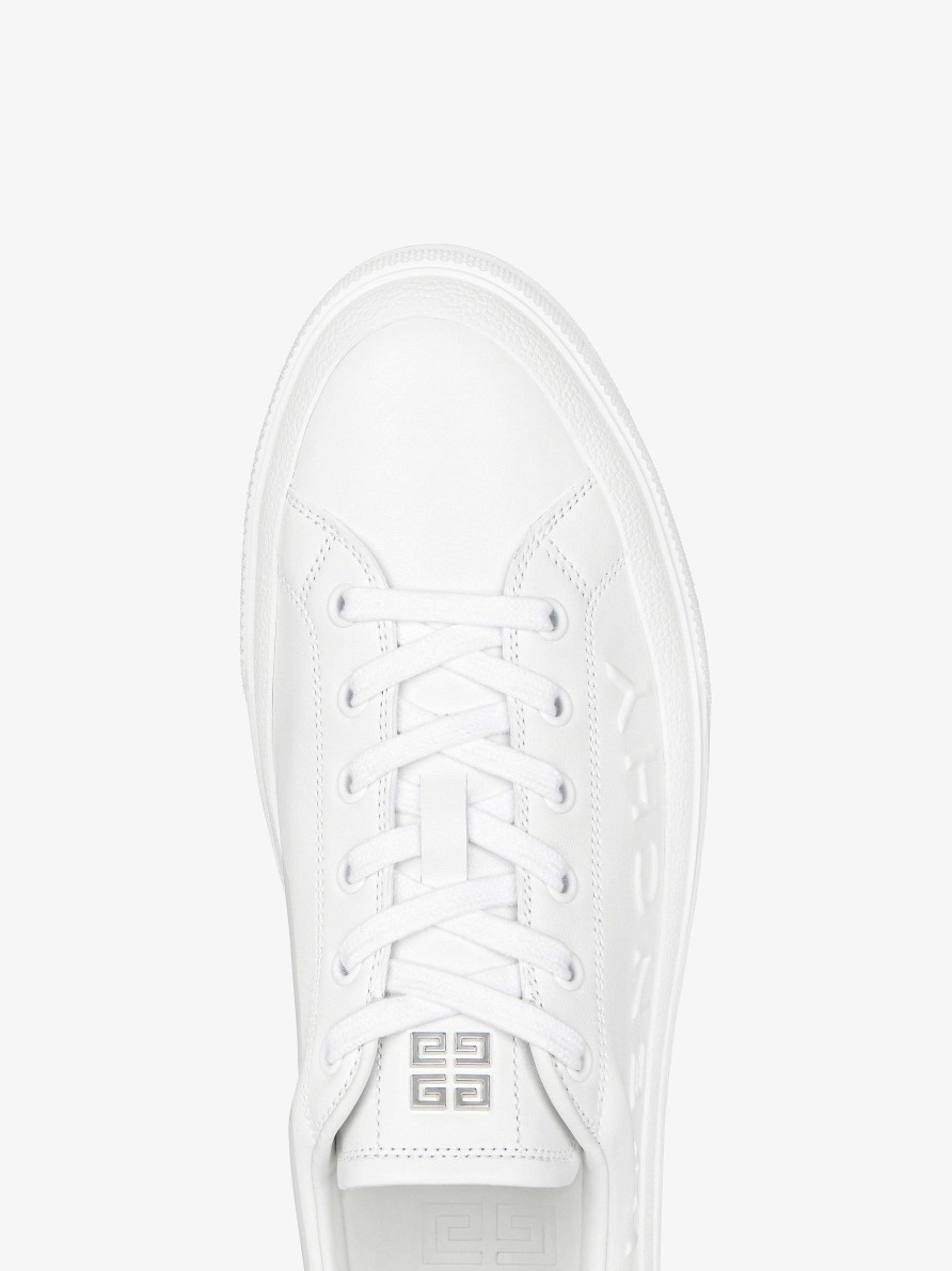 Men Givenchy Sneakers | City Sport Sneakers In Givenchy Leather White